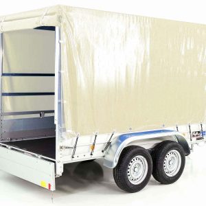 Przyczepa z plandeką 150x300cm 2600kg | Typ 7.26 | Plandeka 180 cm - Beż Elfenbein - obrazek 3