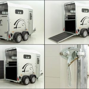Cheval Liberte Przyczepa do koni Touring One 1,5 | Zawieszenie Pullman | Wyjście przednie | biała - obrazek 4