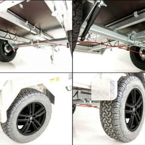 Przyczepa „CROSSLINE” 125x250cm 1300kg | Wys. 60cm | Alupodłoga | Typ 4.13 - obrazek 14