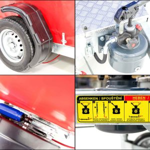. Vezeko Przyczepa opuszczana 162x272x155 1,3t Plandeka wysoka srebrna - obrazek 15