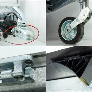 Debon wywrotka tylna DK 150x250cm 1,5t | Pompa elektryczna | Nadstawka siatkowa - obrazek 5