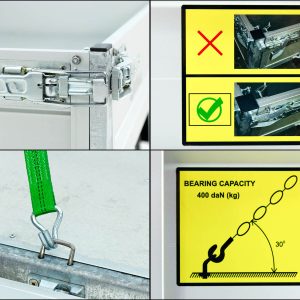 Debon wywrotka tylna DK 150x250cm 1,5t | Pompa elektryczna | Nadstawka siatkowa - obrazek 4