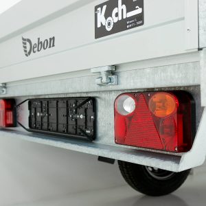 Debon wywrotka tylna DK 150x250cm 1,5t | Pompa elektryczna | Nadstawka siatkowa - obrazek 12