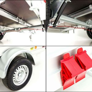 Przyczepa z pokrywą 150x250cm wys. 125cm 1300kg | Typ 6.13 | Drzwi boczne - obrazek 13