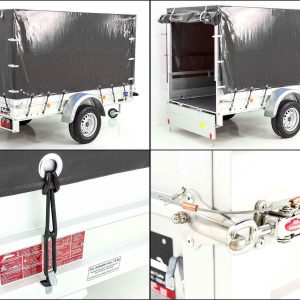 Przyczepa z plandeką 125x250cm 750kg | Typ U4 | Plandeka wysoka 140 cm Profi antracytowa - obrazek 8