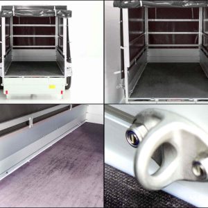 Przyczepa z plandeką 125x250cm 750kg | Typ U4 | Plandeka wysoka 140 cm Profi antracytowa - obrazek 9