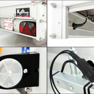 Przyczepa skrzyniowa z pokrywą 125x250cm 750kg | wysokość 50cm Typ U4 - obrazek 14