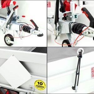 Przyczepa Koch z plandeką 150x300cm 1300kg | Typ 7.13 | Wysoka plandeka 160cm - Srebrna - obrazek 7