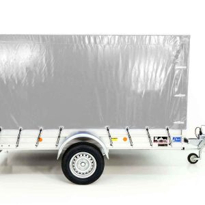 Przyczepa Koch z plandeką 150x300cm 1300kg | Typ 7.13 | Wysoka plandeka 160cm - Srebrna - obrazek 4