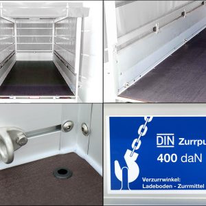 Przyczepa Koch z plandeką 150x300cm 1300kg | Typ 7.13 | Wysoka plandeka 160cm - Srebrna - obrazek 6