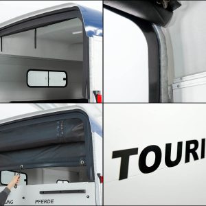 Cheval Liberte Przyczepa do koni Touring Jumping | Zawieszenie Pullman | z siodlarnią | niebieska - obrazek 14