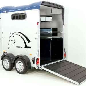 Cheval Liberte Przyczepa do koni Touring Jumping | Zawieszenie Pullman | z siodlarnią | niebieska - obrazek 6