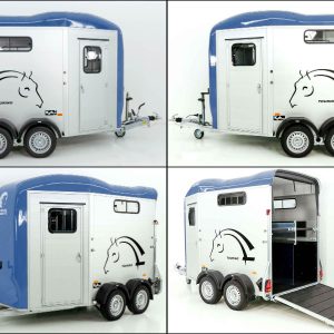 Cheval Liberte Przyczepa do koni Touring Jumping | Zawieszenie Pullman | z siodlarnią | niebieska - obrazek 8