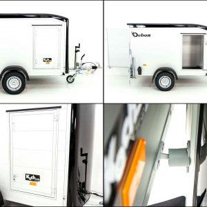 Debon Przyczepa kontenerowa Roadster Alu 255 125x255cm Wys.:156cm | Czarna - obrazek 11