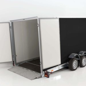 Vezeko przyczepa furgon opuszczana 167x400cm wys:210cm 3,5t | Czarna - obrazek 6