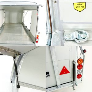 Debon Kofferanhänger Roadster C1000 200x500x200 cm 3,5t grau - obrazek 10