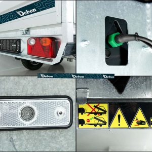 Debon wywrotka tylna 155x305cm 2,0t | Pompa elektryczna | Nadstawki siatkowe 60cm | PROMOCJA - obrazek 8