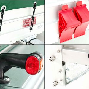 Przyczepa z plandeką 185x400cm 2600kg | Typ 10.26 | Wysoka plandeka 200cm - Zielona - obrazek 5