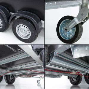 Vezeko Przyczepa furgonowa 184x355cm Wys.:205cm 2,7t | Drzwi/Rampa | Czarna - obrazek 8