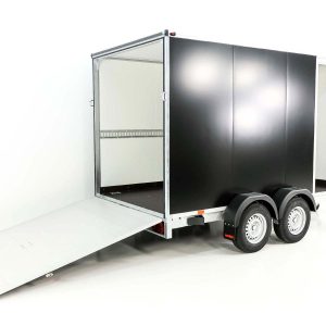 Vezeko Przyczepa furgonowa 184x355cm Wys.:205cm 2,7t | Drzwi/Rampa | Czarna - obrazek 9
