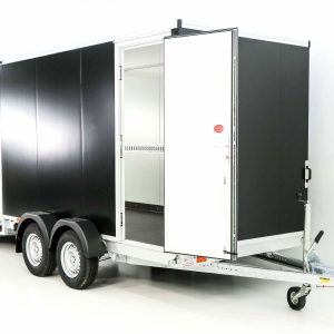 Vezeko Przyczepa furgonowa 184x355cm Wys.:205cm 2,7t | Drzwi/Rampa | Czarna - obrazek 11