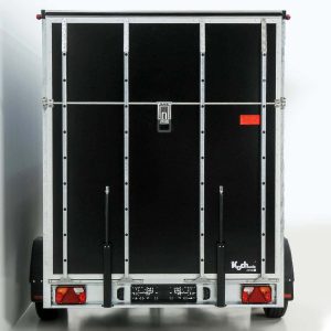 Vezeko Przyczepa furgonowa 184x355cm Wys.:205cm 2,7t | Drzwi/Rampa | Czarna - obrazek 15