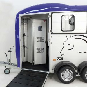 Cheval Liberte Przyczepa do koni Touring Country | z siodlarnią | Wyjście przednie | niebieska - obrazek 12