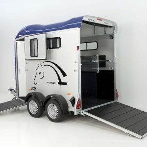 Cheval Liberte Przyczepa do koni Touring Country | z siodlarnią | Wyjście przednie | niebieska - obrazek 6
