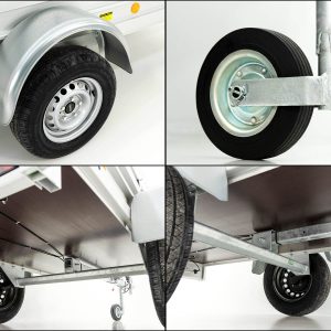 Przyczepa skrzyniowa z pokrywą 105x205cm 750kg | wysokość 50cm Typ U2 - obrazek 11