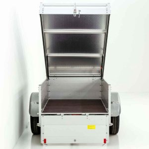 Przyczepa skrzyniowa z pokrywą 105x205cm 750kg | wysokość 50cm Typ U2 - obrazek 4