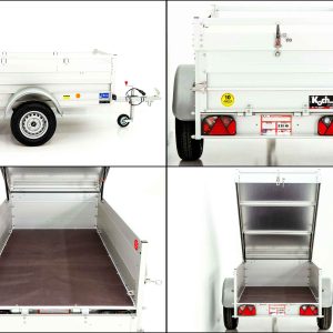 Przyczepa skrzyniowa z pokrywą 105x205cm 750kg | wysokość 50cm Typ U2 - obrazek 6