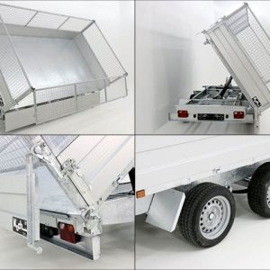 Variant wywrotka trójstronna VDK 185x360 3,5t | Resory piórowe | Pompa elektryczna | Schowek na rampy | Nadstawki siatkowe - obrazek 3