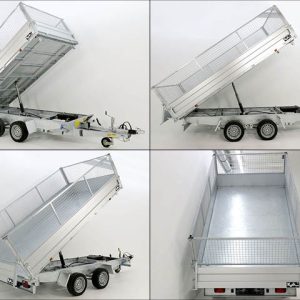 Variant wywrotka trójstronna VDK 185x360 3,5t | Resory piórowe | Pompa elektryczna | Schowek na rampy | Nadstawki siatkowe - obrazek 4