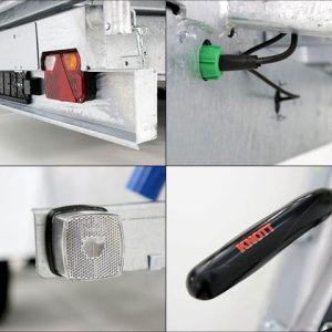 Variant wywrotka trójstronna VDK 185x360 3,5t | Resory piórowe | Pompa elektryczna | Schowek na rampy | Nadstawki siatkowe - obrazek 6