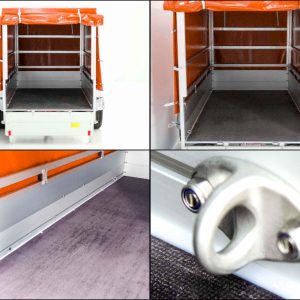 Przyczepa Koch z plandeką 125x250cm 750kg | Typ U4 | Wysoka plandeka 140 cm Profi | Pomarańczowa - obrazek 10