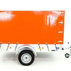 Przyczepa Koch z plandeką 125x250cm 750kg | Typ U4 | Wysoka plandeka 140 cm Profi | Pomarańczowa - obrazek 6