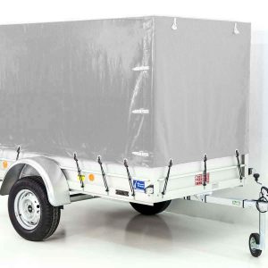 Przyczepa Koch z plandeką 125x250cm 750kg | Typ U4 | Wysoka plandeka 140 cm Profi | Srebrna