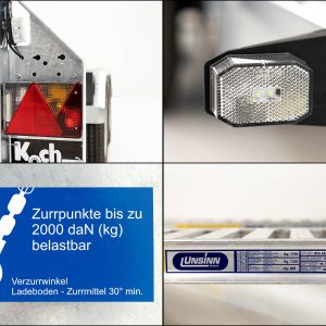 Unsinn Przyczepa do maszyn budowlanych UBA 160x306cm 3,5t | Rampy uchylne - obrazek 7