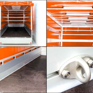 Przyczepa z plandeką 185x400cm 2600kg | Typ 10.26 | Wysoka plandeka 200cm - Pomarańczowa - obrazek 10