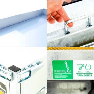 Eduard wywrotka tylna 160x311cm 2,7t | Pompa elektryczna + ręczna | Plandeka wysoka 160cm - obrazek 3