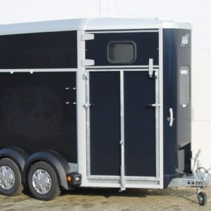 Ifor Williams Przyczepa do koni HB506 | Przednie wyjście | Klapodrzwi | czarna - obrazek 5