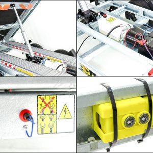 Debon Wywrotka trójstronna 180x306 2,6t | pompa elektryczna | rampy | podpory - obrazek 6