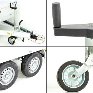 Debon Wywrotka trójstronna 180x306 2,6t | pompa elektryczna | rampy | podpory - obrazek 7