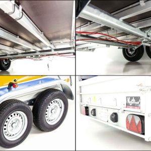 Przyczepa z plandeką 185x400cm 2600kg | Typ 10.26 | Wysoka plandeka 200cm - Żółta - obrazek 8