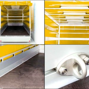 Przyczepa z plandeką 185x400cm 2600kg | Typ 10.26 | Wysoka plandeka 200cm - Żółta - obrazek 5