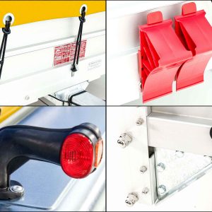 Przyczepa z plandeką 185x400cm 2600kg | Typ 10.26 | Wysoka plandeka 200cm - Żółta - obrazek 7