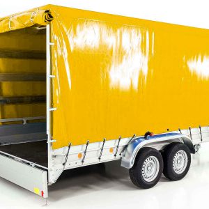 Przyczepa z plandeką 185x400cm 2600kg | Typ 10.26 | Wysoka plandeka 200cm - Żółta - obrazek 3