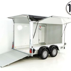 Debon Przyczepa furgonowa C500 Sandwich 164x300cm Wys.:200cm 2,0t | Aluminium | Poliestrowy przód | Drzwi | Czarna