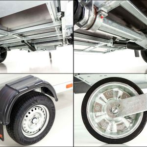 Vezeko Przyczepa opuszczana 127x246 cm 1,0 t | Nadstawka burtowa - obrazek 11