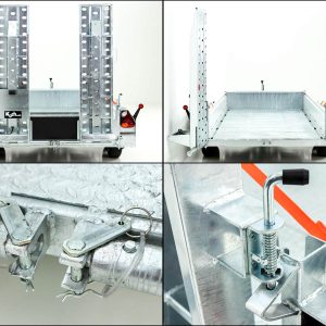 Vezeko Przyczepa do maszyn budowlanych BA 155x360cm 3,5t | SB | Rampy uchylne | szara - obrazek 11